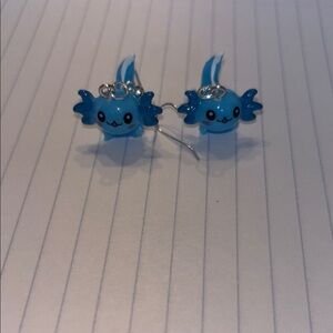 Blue and Silver Kawaii Animal Earrings Jewelry